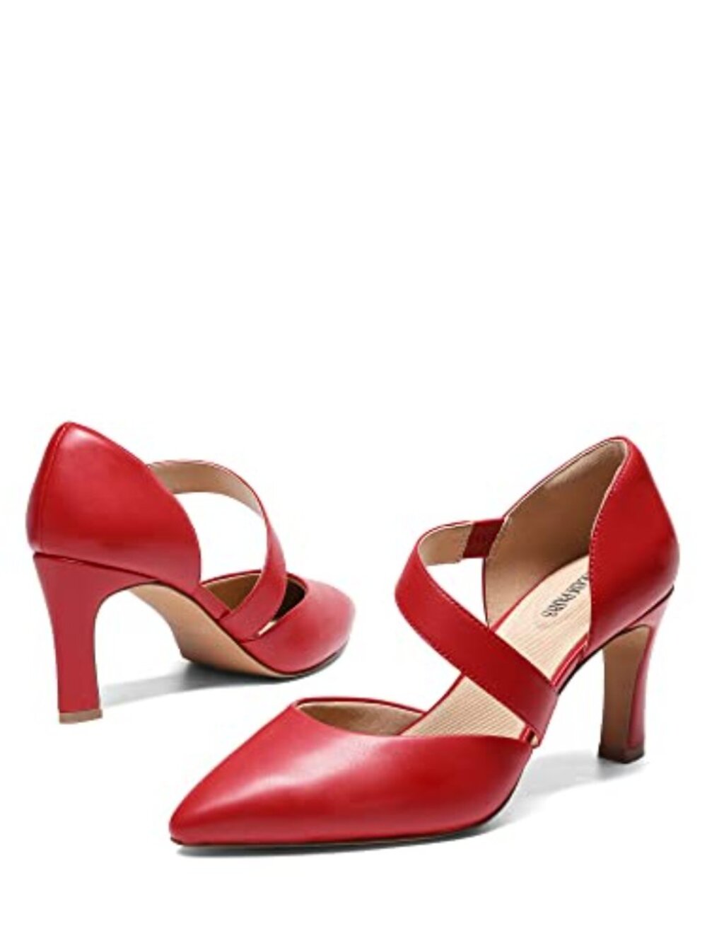 π Womens Pointed Toe High Heel Pumps 3-Inchdress Shoesclosed - Red - Picture 5 of 6